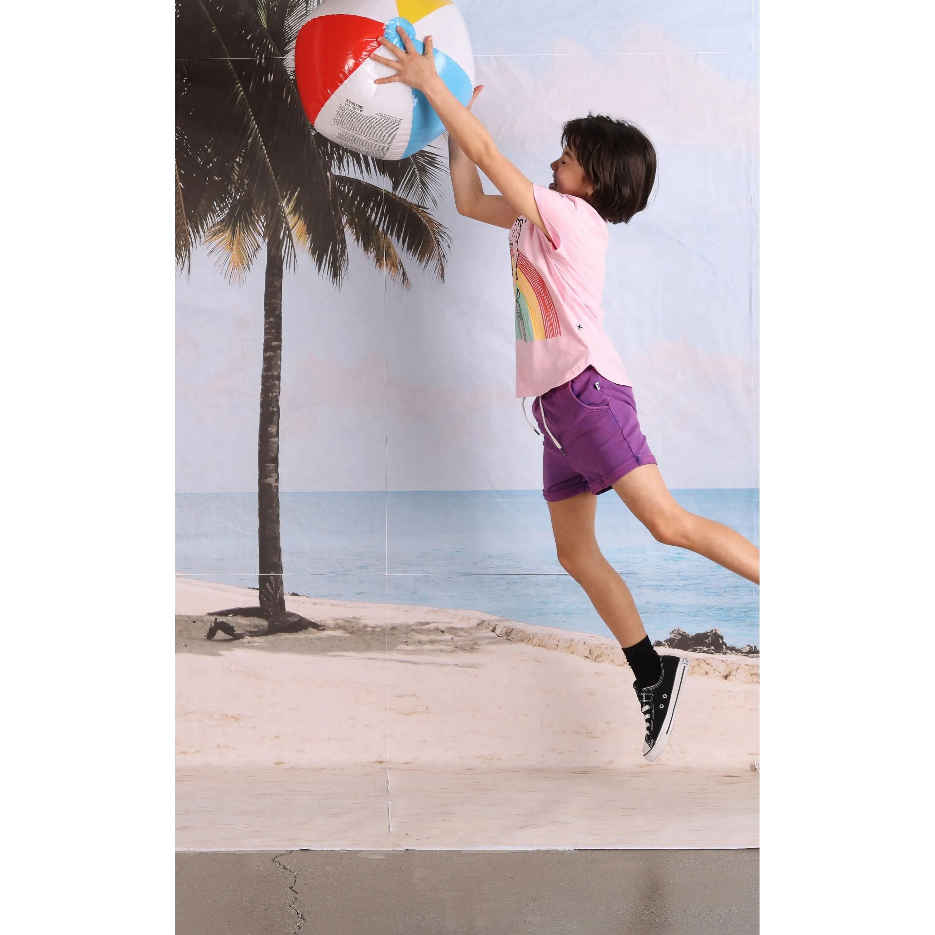Sloth-Bow Tee- Pink Marle