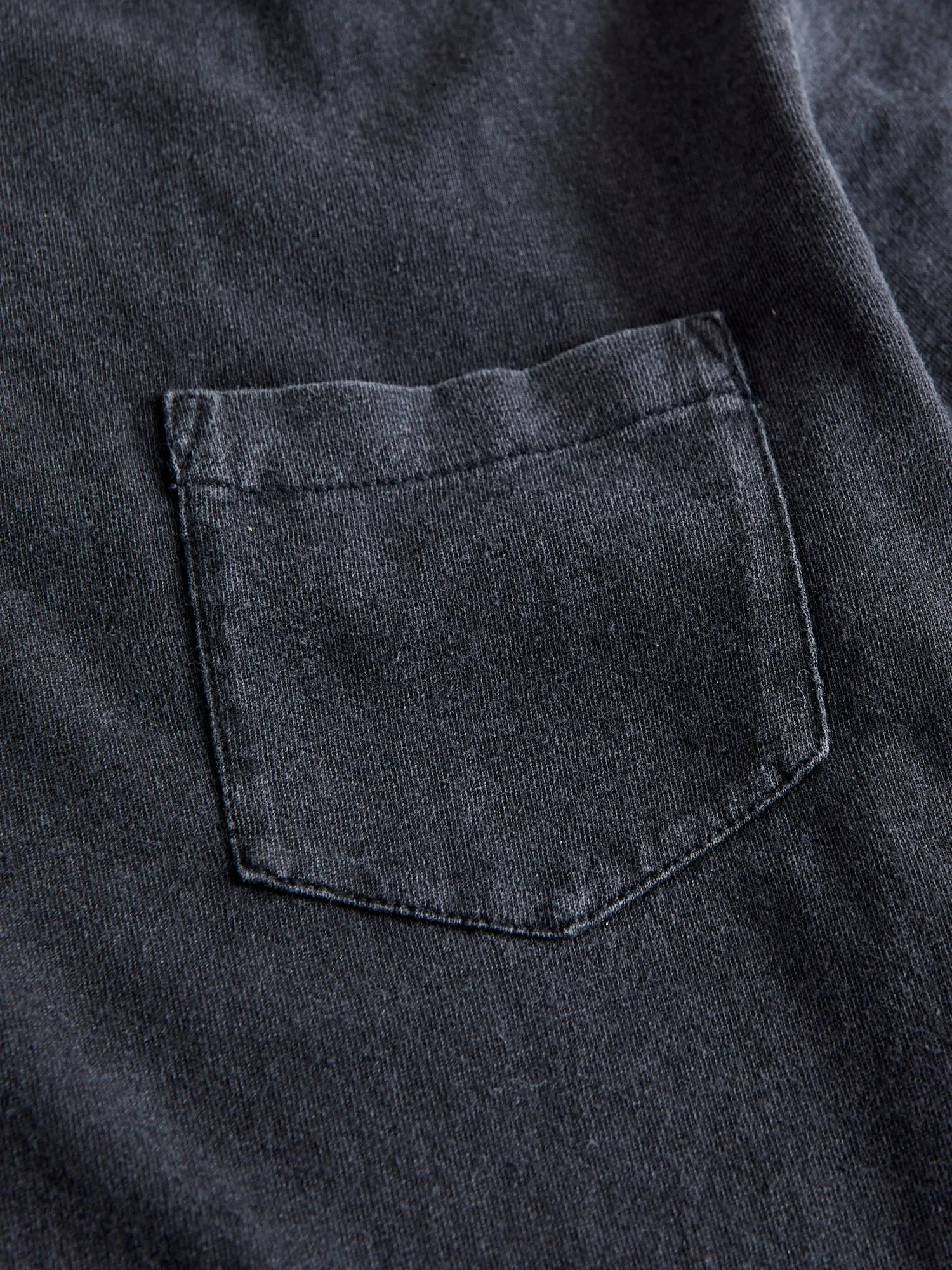 Slub Jersey Pocket T-Shirt in Black Indigo