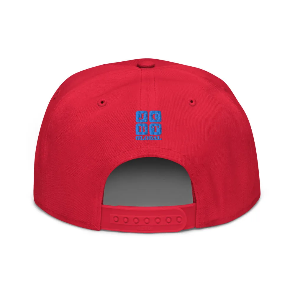 Snapback Hat "1051-0051 Born To Play Futbol (Blue Logo)"