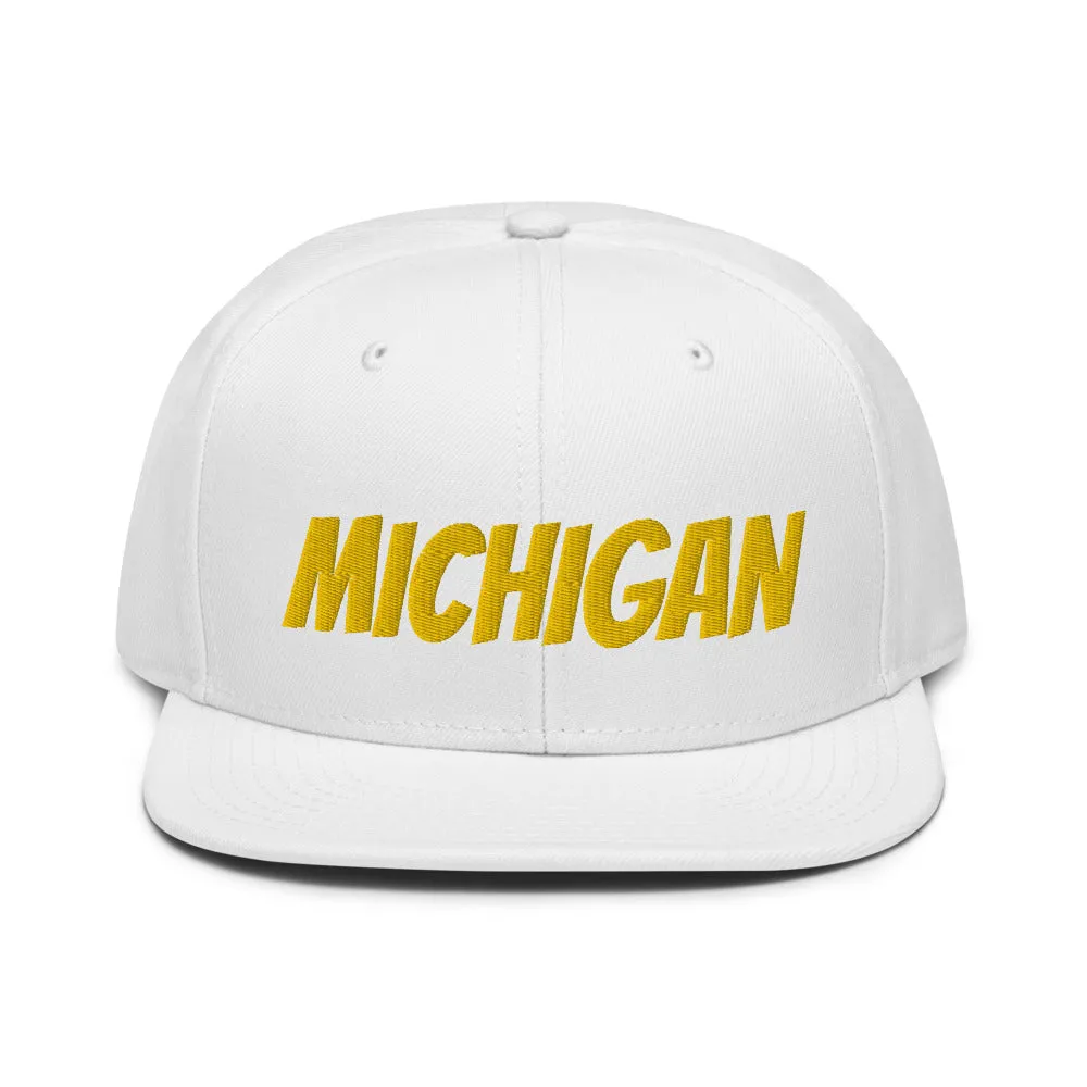 Snapback Hat "1053-0081 Michigan (Yellow Logo)"
