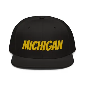 Snapback Hat "1053-0081 Michigan (Yellow Logo)"