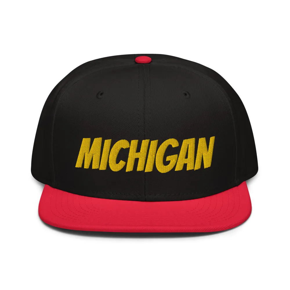 Snapback Hat "1053-0081 Michigan (Yellow Logo)"