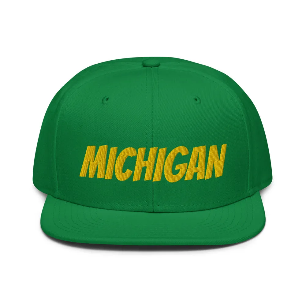Snapback Hat "1053-0081 Michigan (Yellow Logo)"