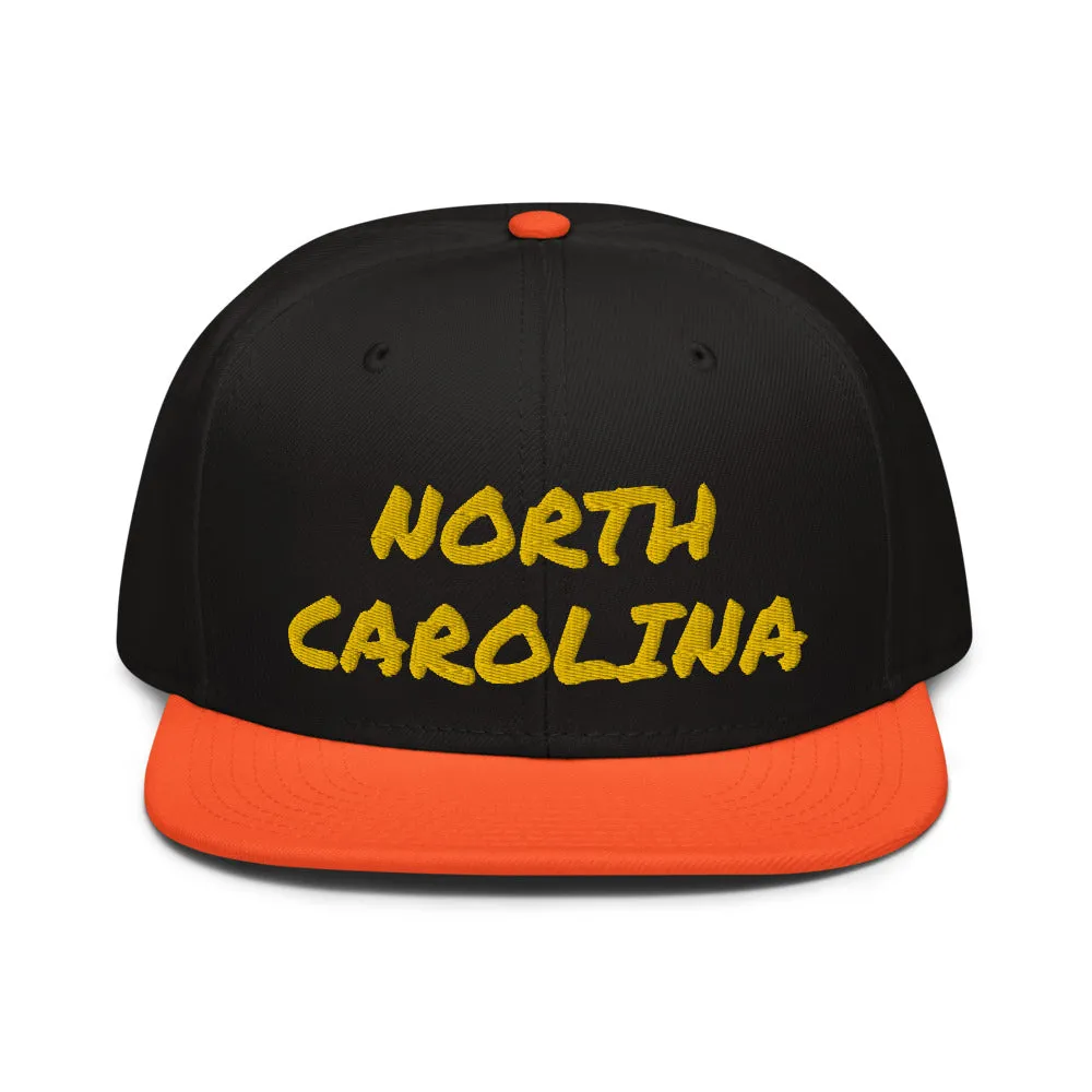 Snapback Hat "1053-0101 North Carolina (Yellow Logo)"