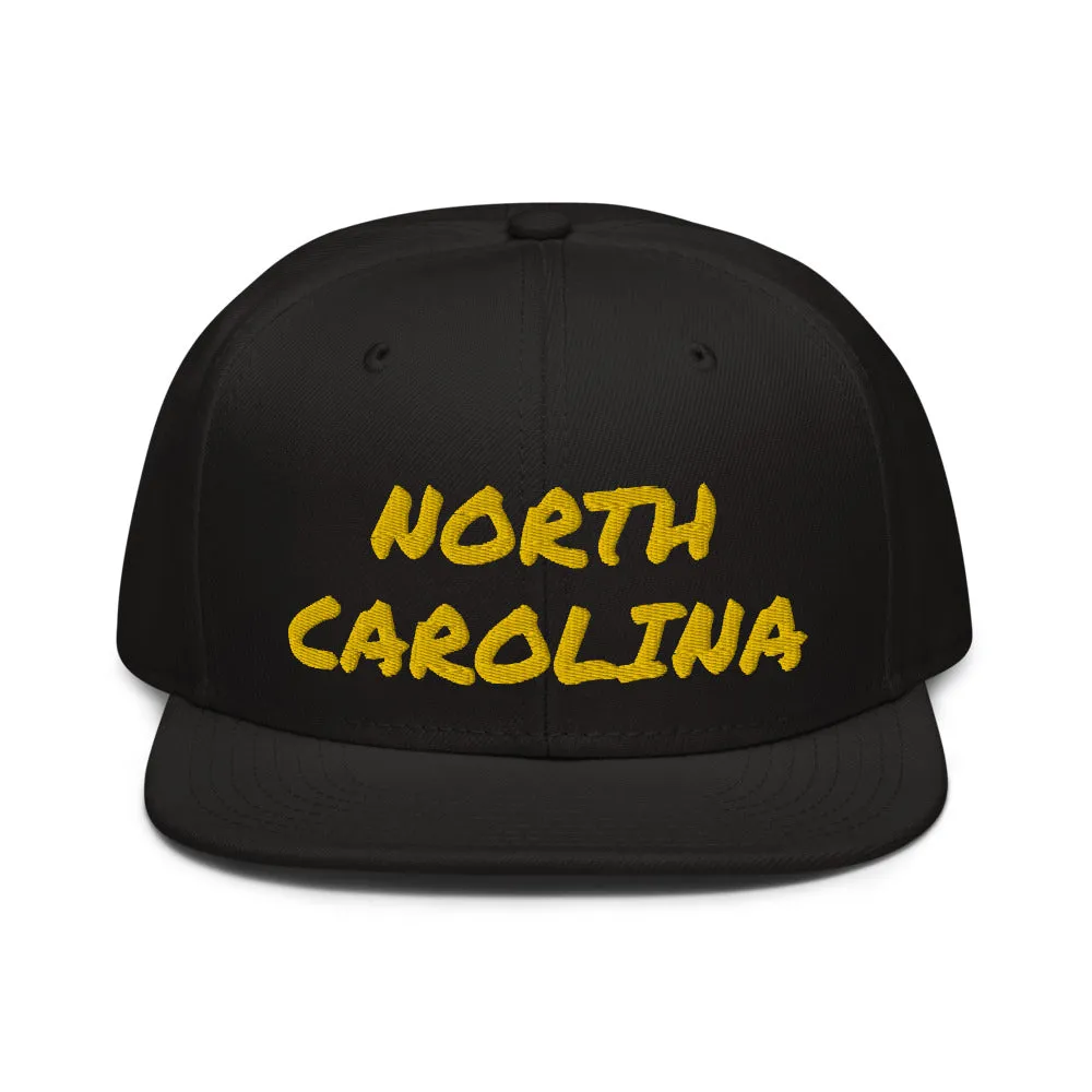 Snapback Hat "1053-0101 North Carolina (Yellow Logo)"