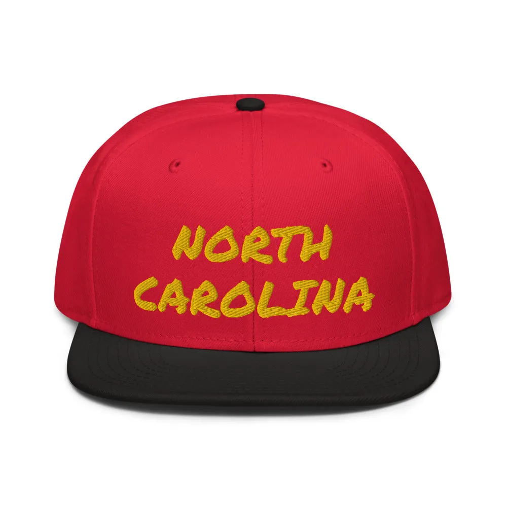 Snapback Hat "1053-0101 North Carolina (Yellow Logo)"