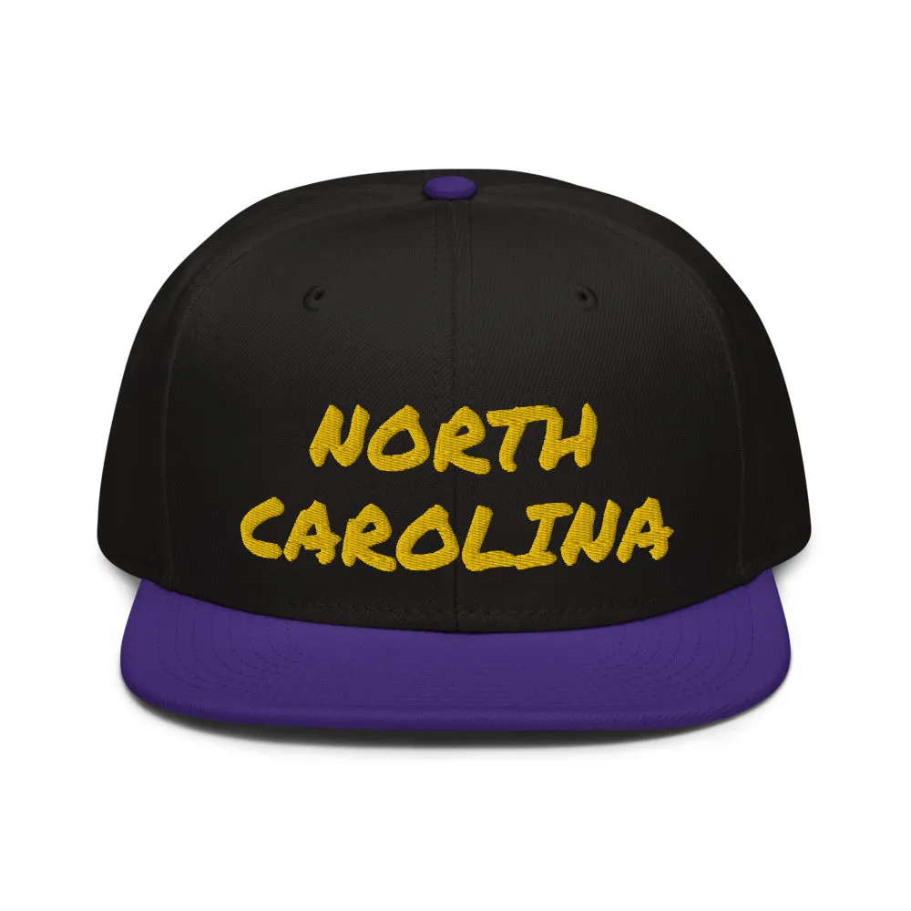 Snapback Hat "1053-0101 North Carolina (Yellow Logo)"