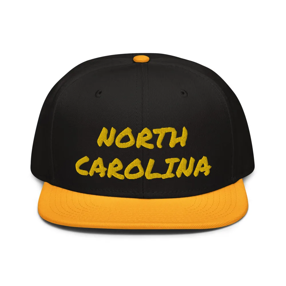 Snapback Hat "1053-0101 North Carolina (Yellow Logo)"