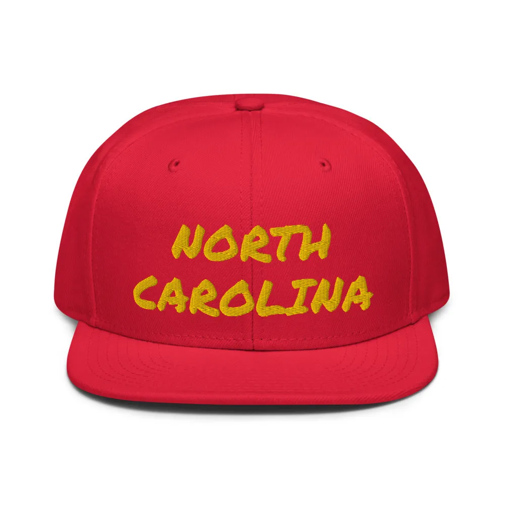 Snapback Hat "1053-0101 North Carolina (Yellow Logo)"