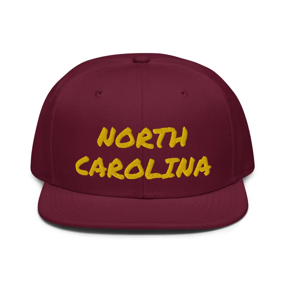 Snapback Hat "1053-0101 North Carolina (Yellow Logo)"