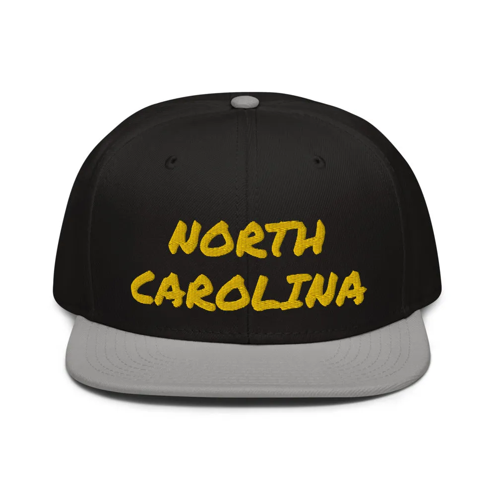 Snapback Hat "1053-0101 North Carolina (Yellow Logo)"