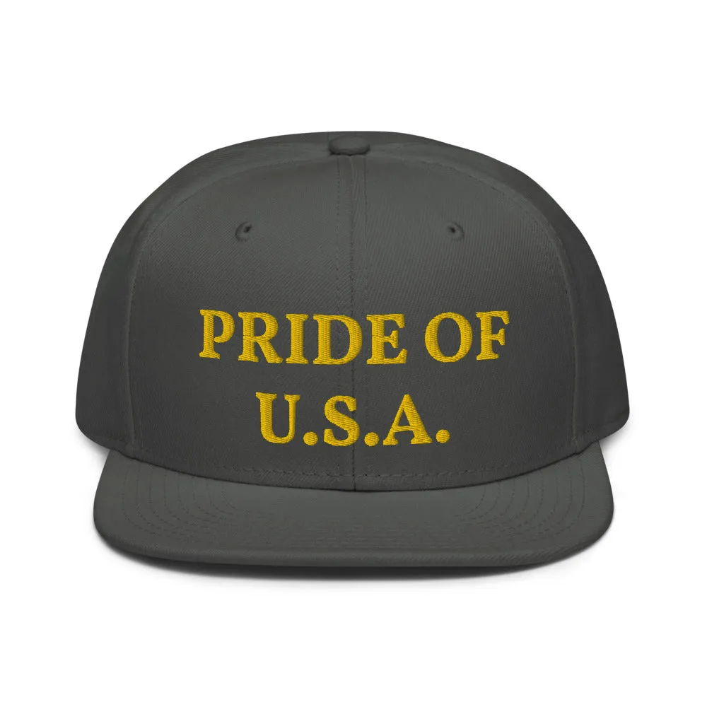 Snapback Hat "1054-0031 U.S.A. (Yellow Logo)"