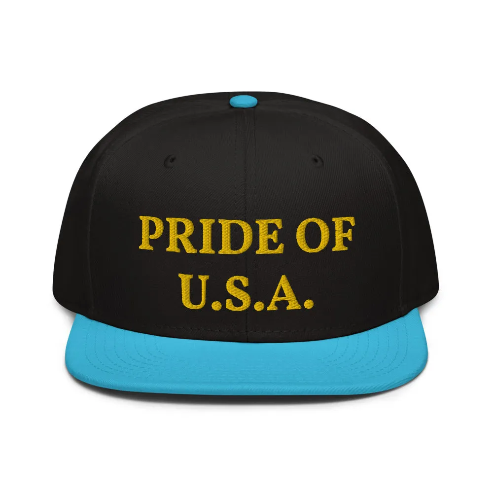 Snapback Hat "1054-0031 U.S.A. (Yellow Logo)"