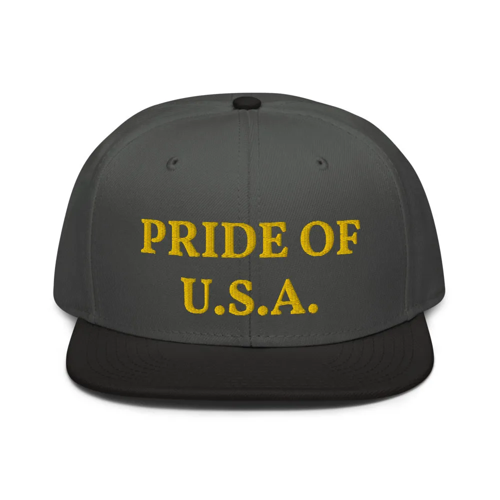 Snapback Hat "1054-0031 U.S.A. (Yellow Logo)"