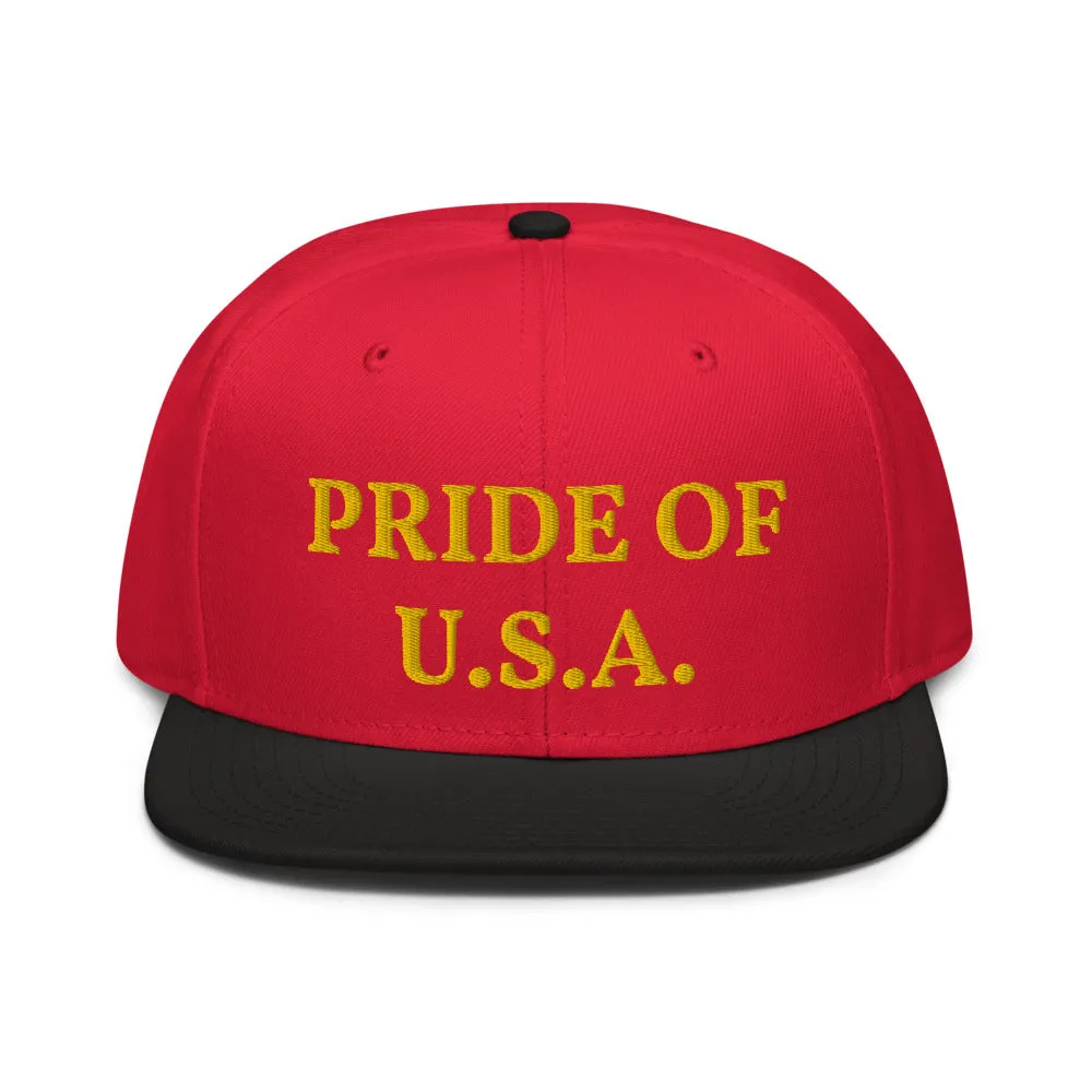 Snapback Hat "1054-0031 U.S.A. (Yellow Logo)"