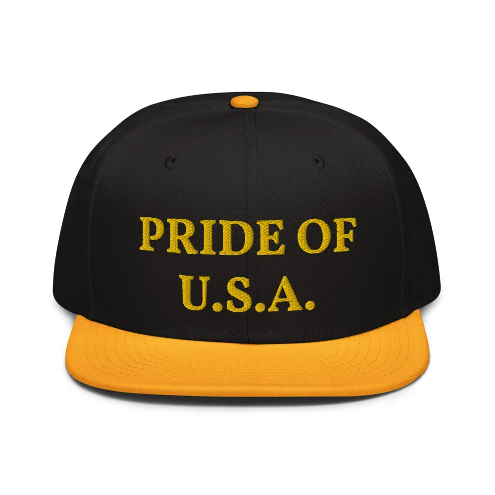 Snapback Hat "1054-0031 U.S.A. (Yellow Logo)"