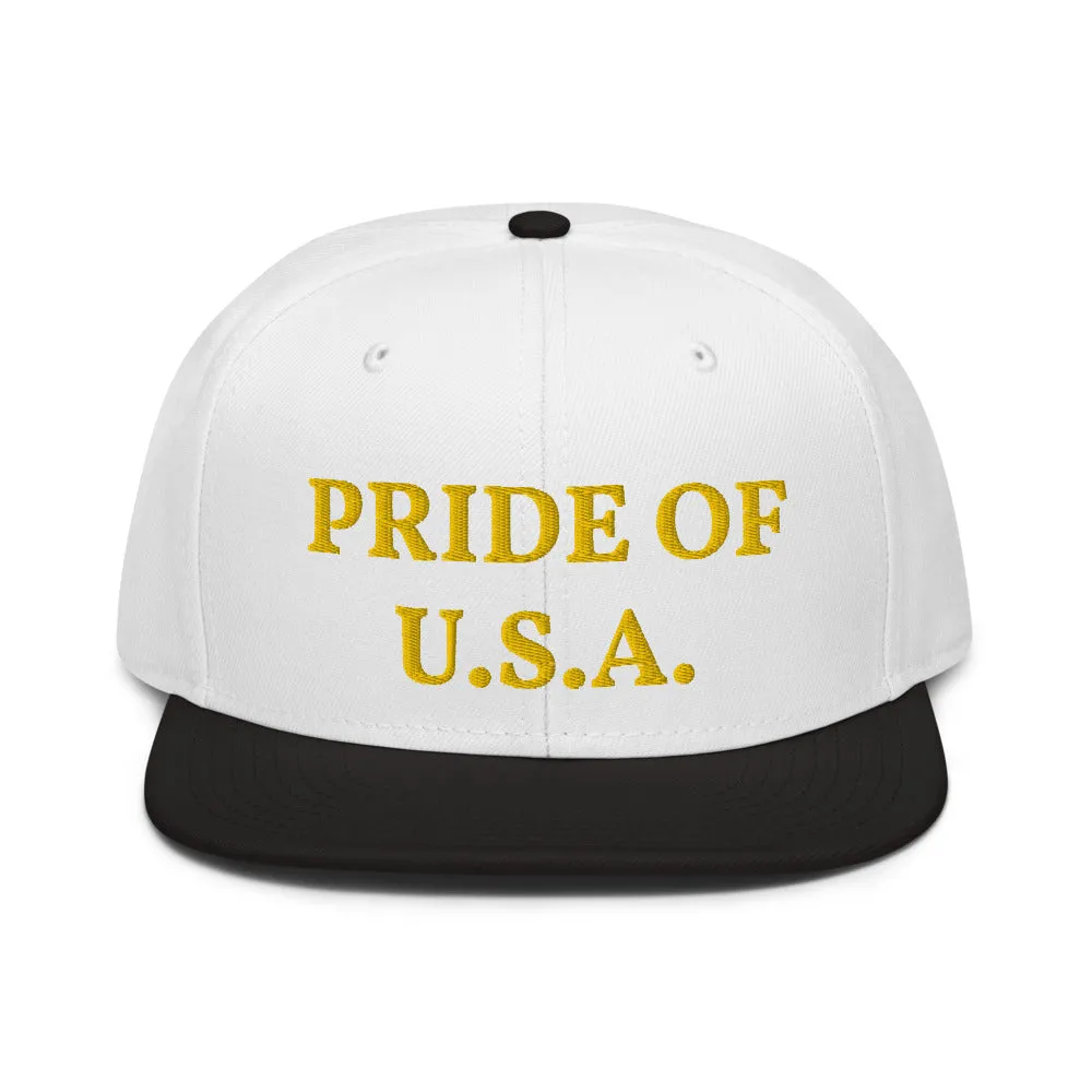 Snapback Hat "1054-0031 U.S.A. (Yellow Logo)"
