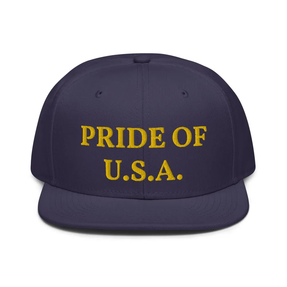 Snapback Hat "1054-0031 U.S.A. (Yellow Logo)"