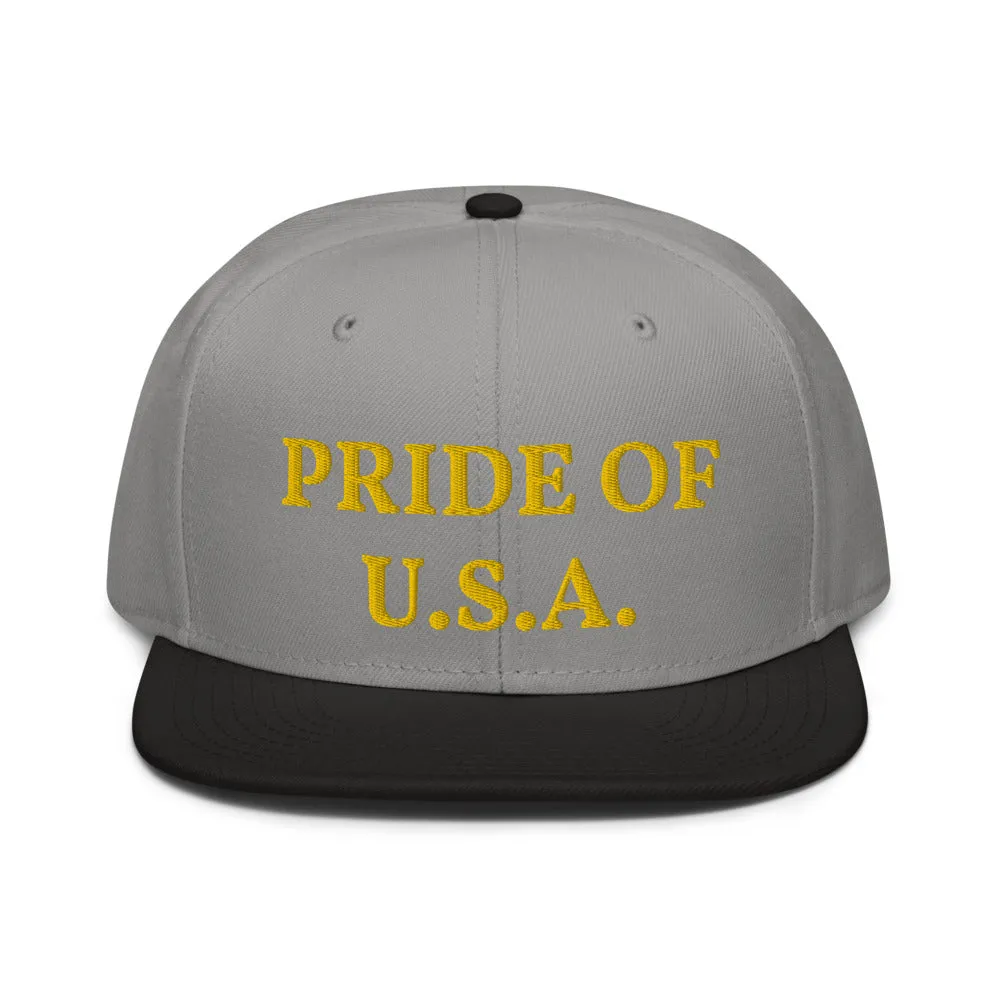 Snapback Hat "1054-0031 U.S.A. (Yellow Logo)"
