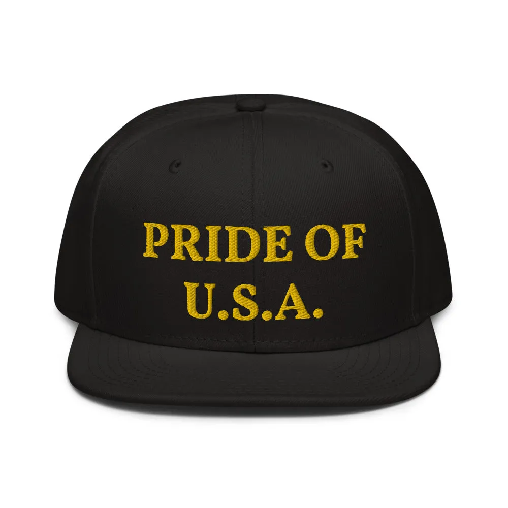 Snapback Hat "1054-0031 U.S.A. (Yellow Logo)"