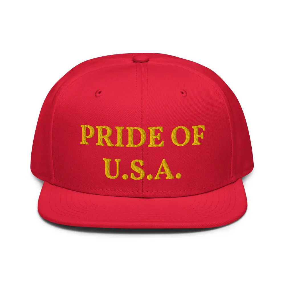 Snapback Hat "1054-0031 U.S.A. (Yellow Logo)"