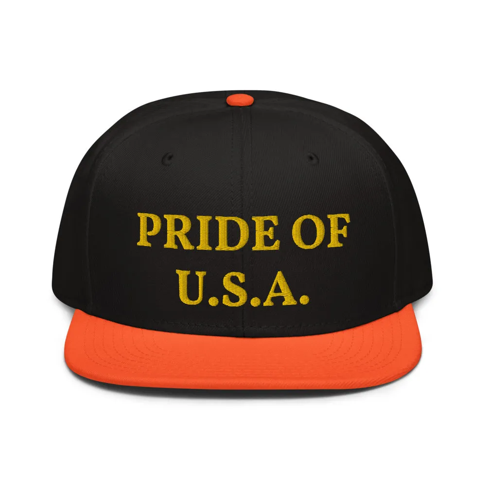 Snapback Hat "1054-0031 U.S.A. (Yellow Logo)"