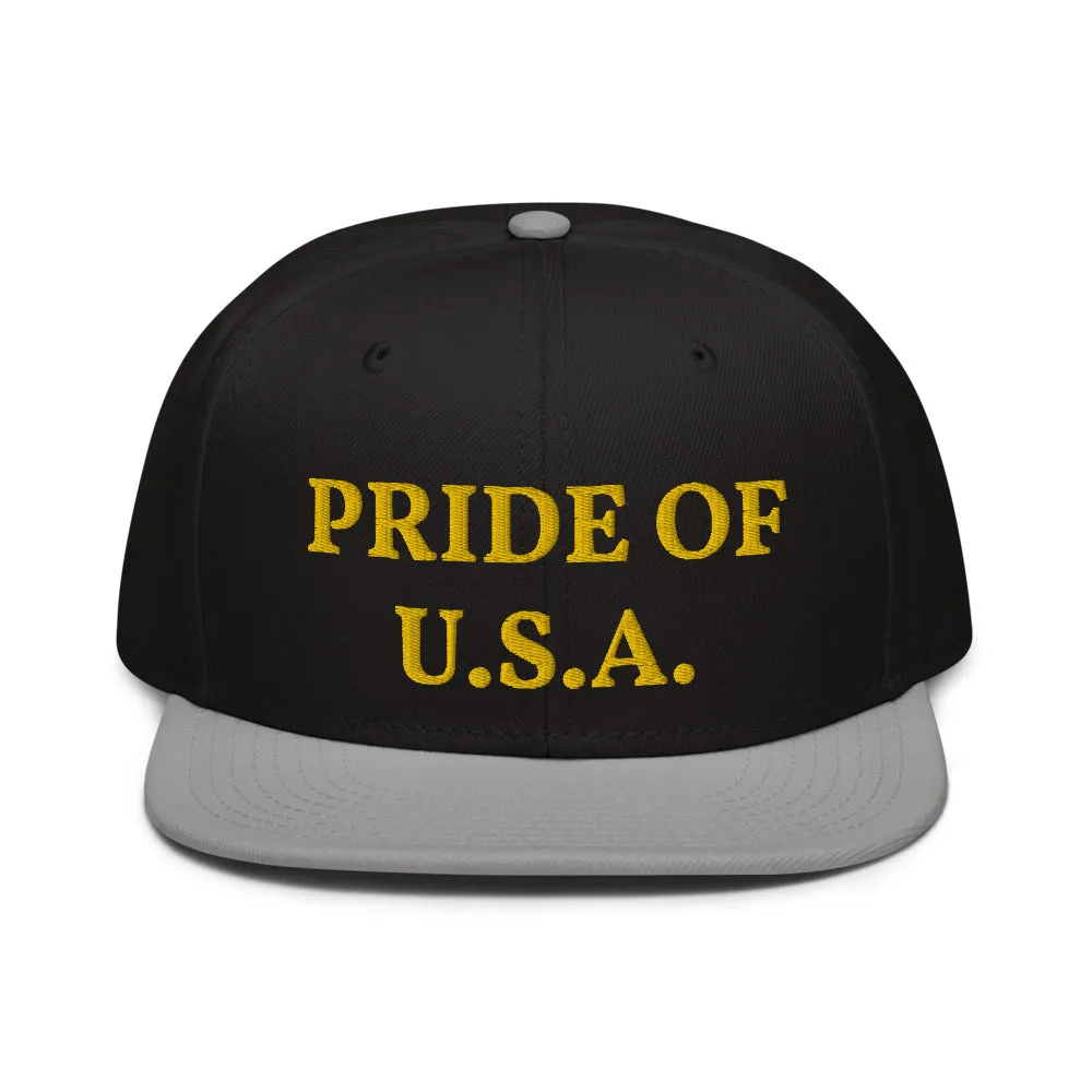 Snapback Hat "1054-0031 U.S.A. (Yellow Logo)"