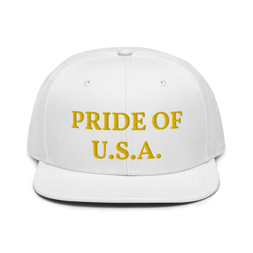 Snapback Hat "1054-0031 U.S.A. (Yellow Logo)"