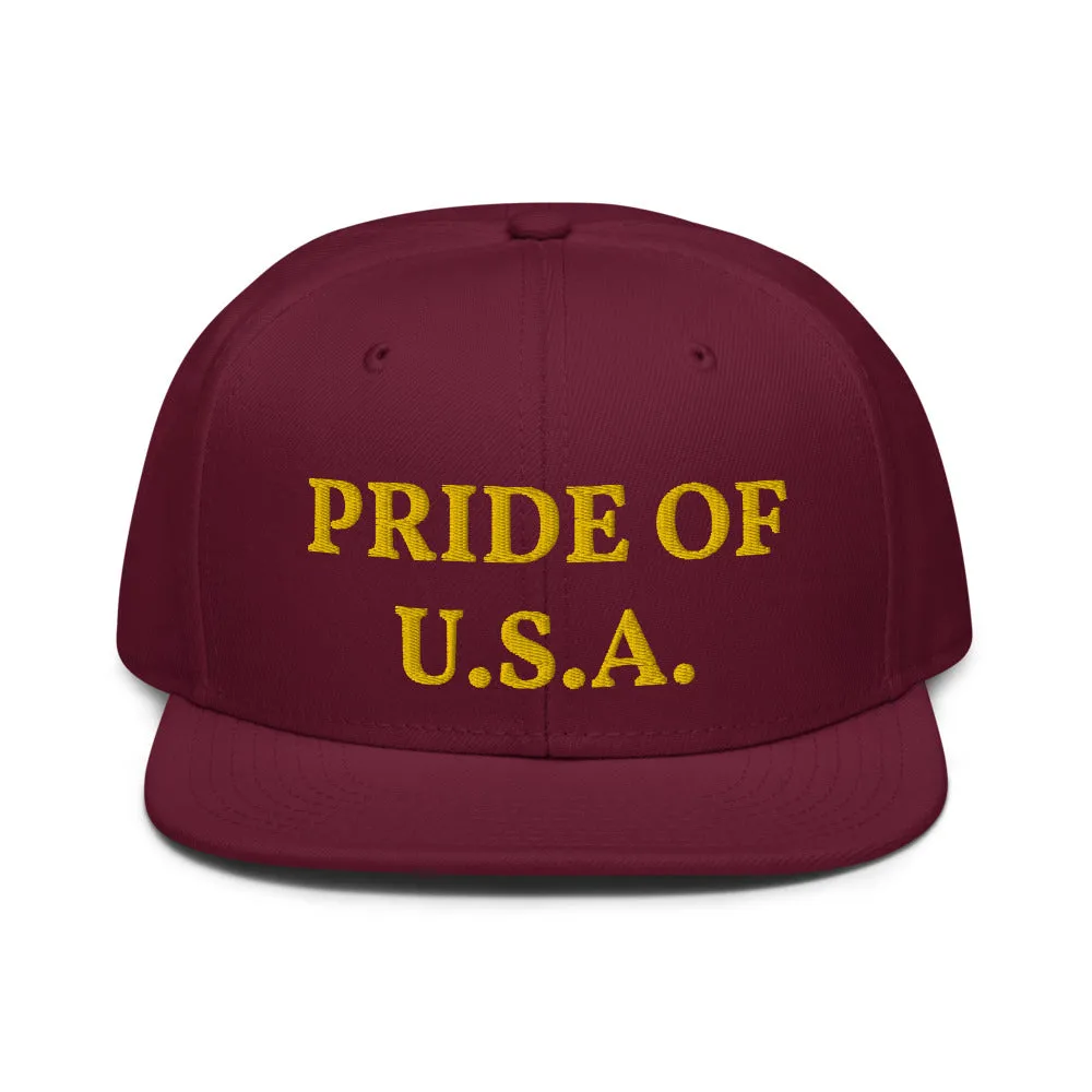 Snapback Hat "1054-0031 U.S.A. (Yellow Logo)"