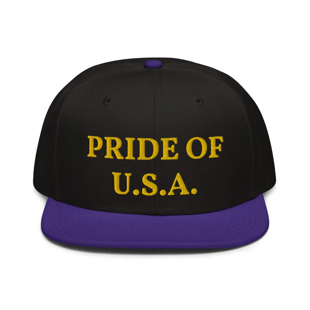Snapback Hat "1054-0031 U.S.A. (Yellow Logo)"