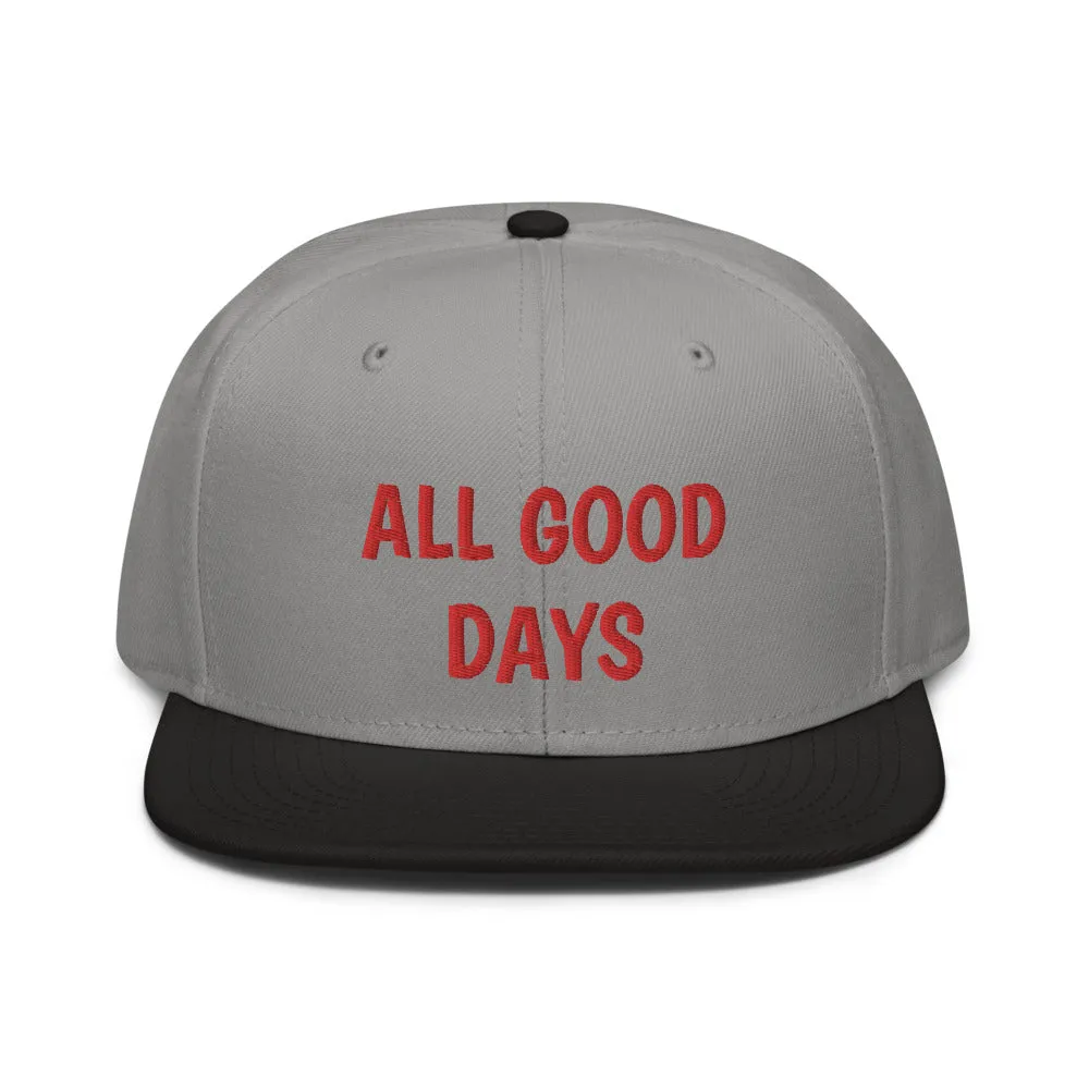 Snapback Hat "2052-0031 All Good Days (Red Logo)"