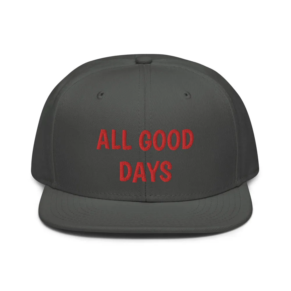Snapback Hat "2052-0031 All Good Days (Red Logo)"