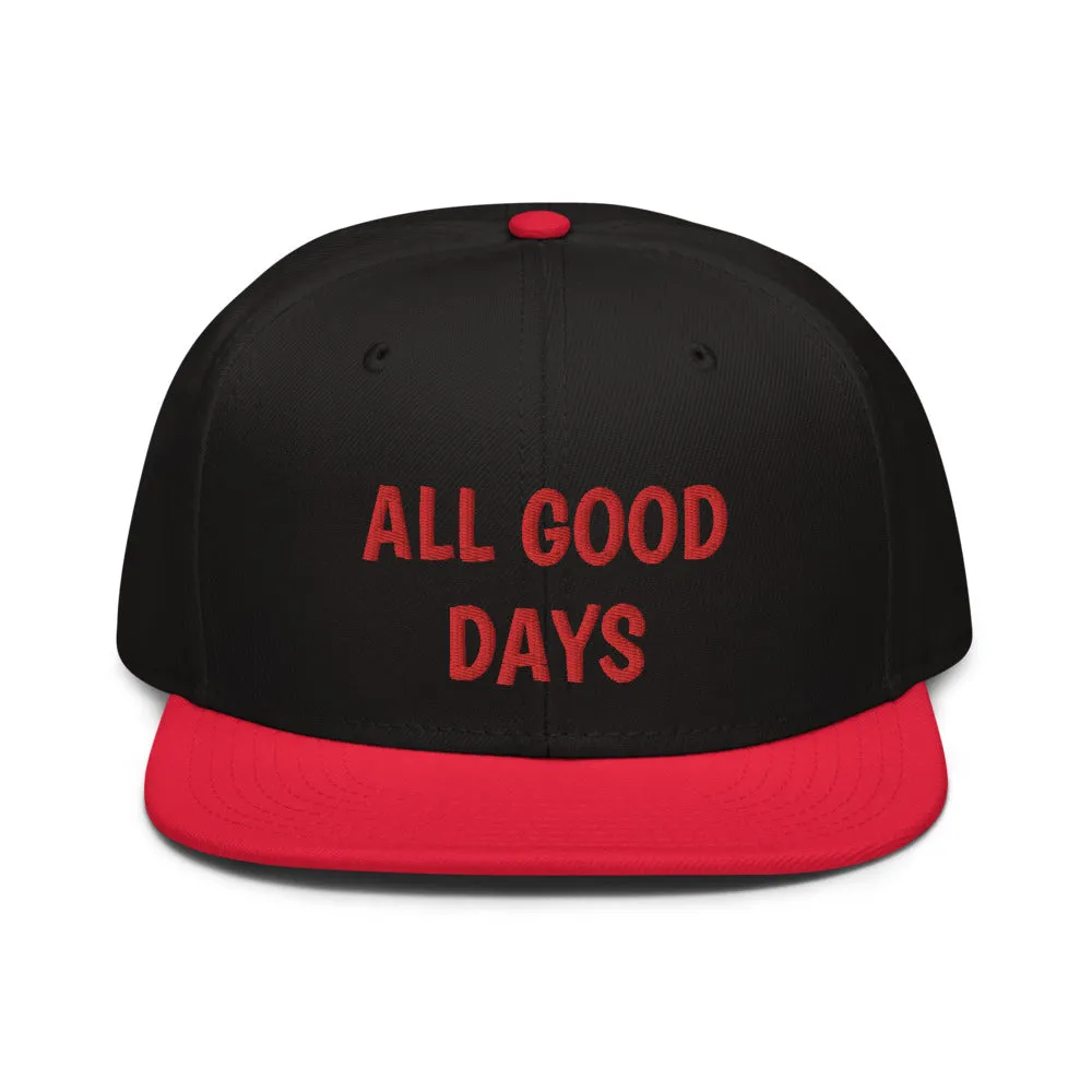 Snapback Hat "2052-0031 All Good Days (Red Logo)"