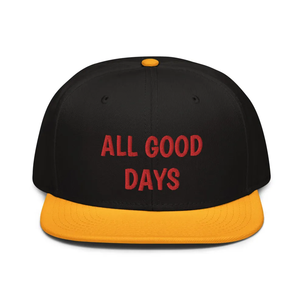 Snapback Hat "2052-0031 All Good Days (Red Logo)"