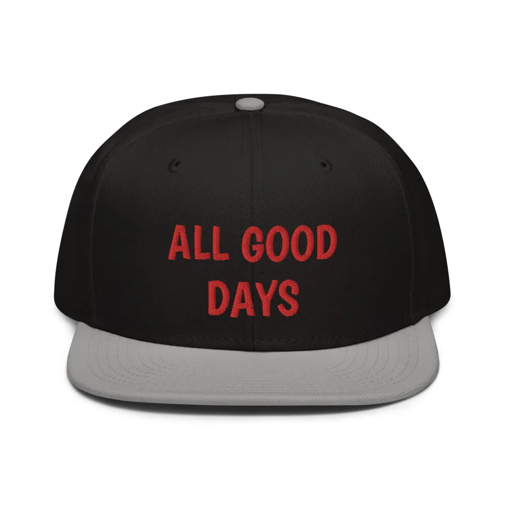 Snapback Hat "2052-0031 All Good Days (Red Logo)"