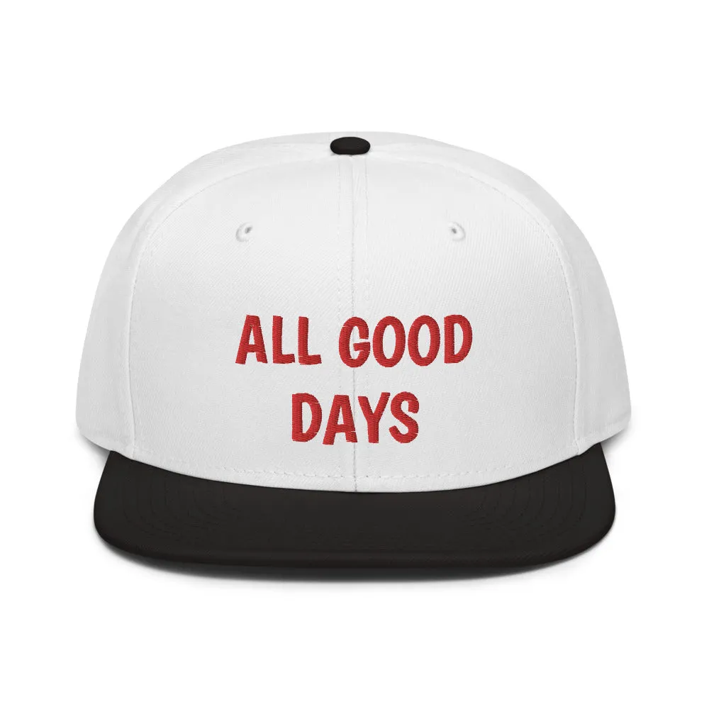 Snapback Hat "2052-0031 All Good Days (Red Logo)"
