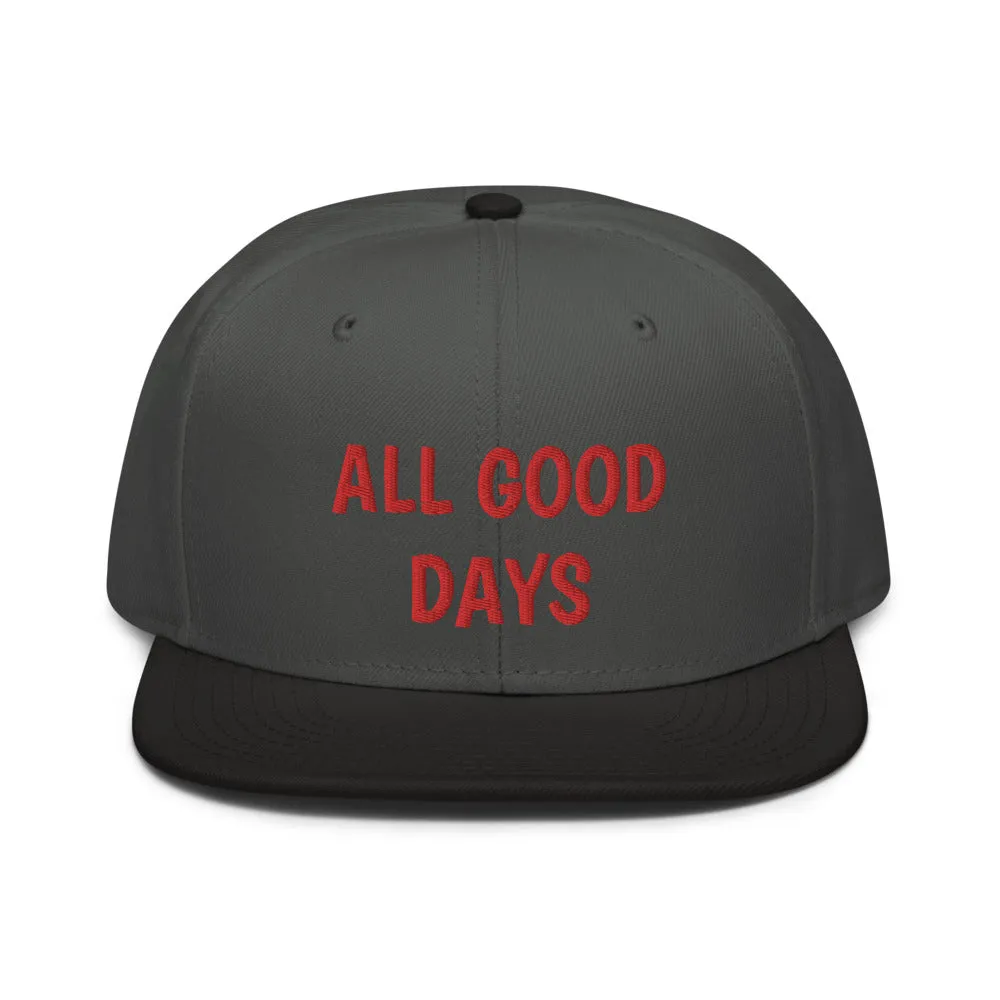 Snapback Hat "2052-0031 All Good Days (Red Logo)"