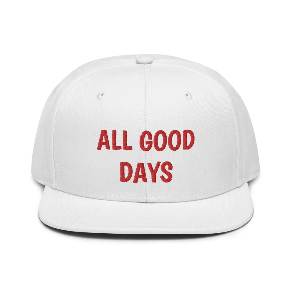 Snapback Hat "2052-0031 All Good Days (Red Logo)"