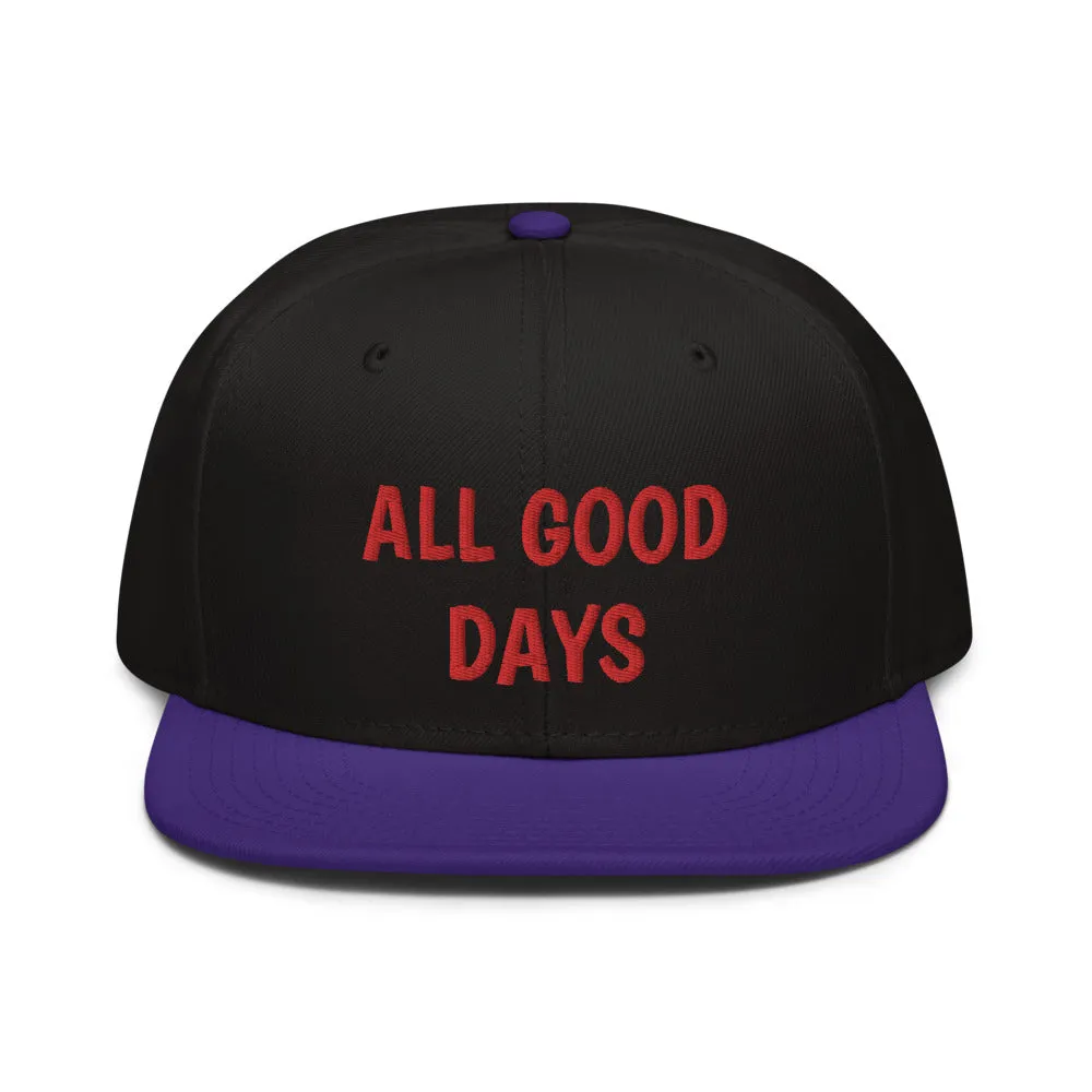 Snapback Hat "2052-0031 All Good Days (Red Logo)"