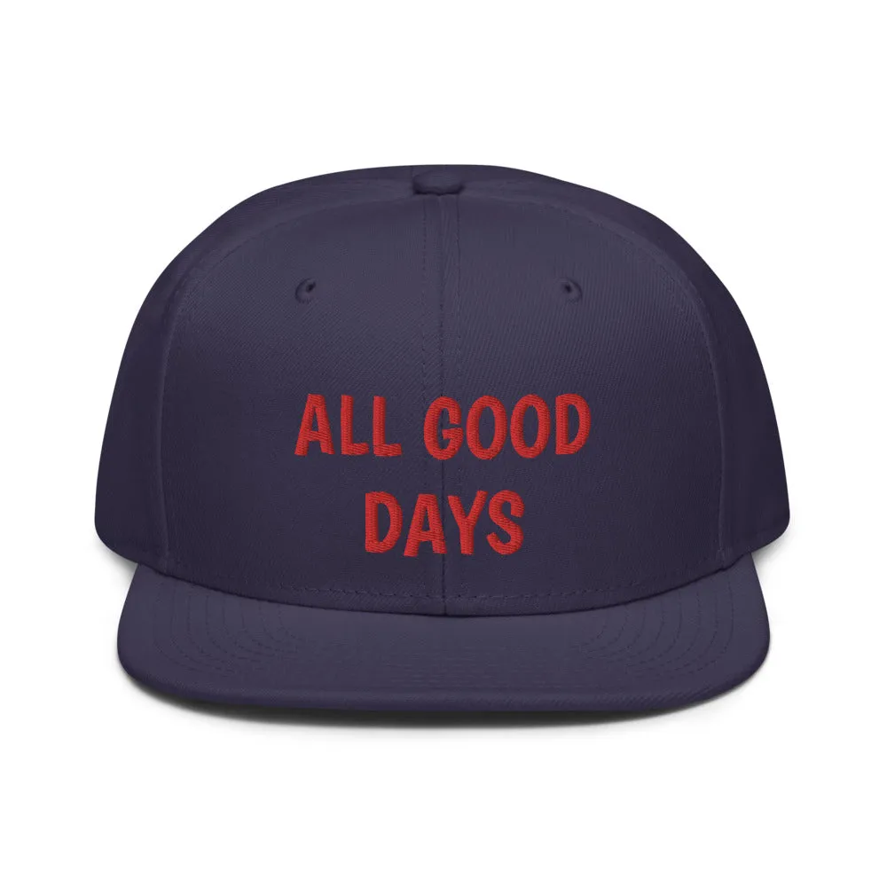 Snapback Hat "2052-0031 All Good Days (Red Logo)"