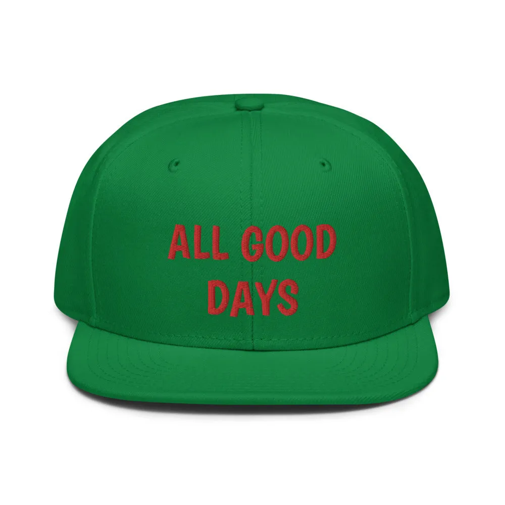 Snapback Hat "2052-0031 All Good Days (Red Logo)"