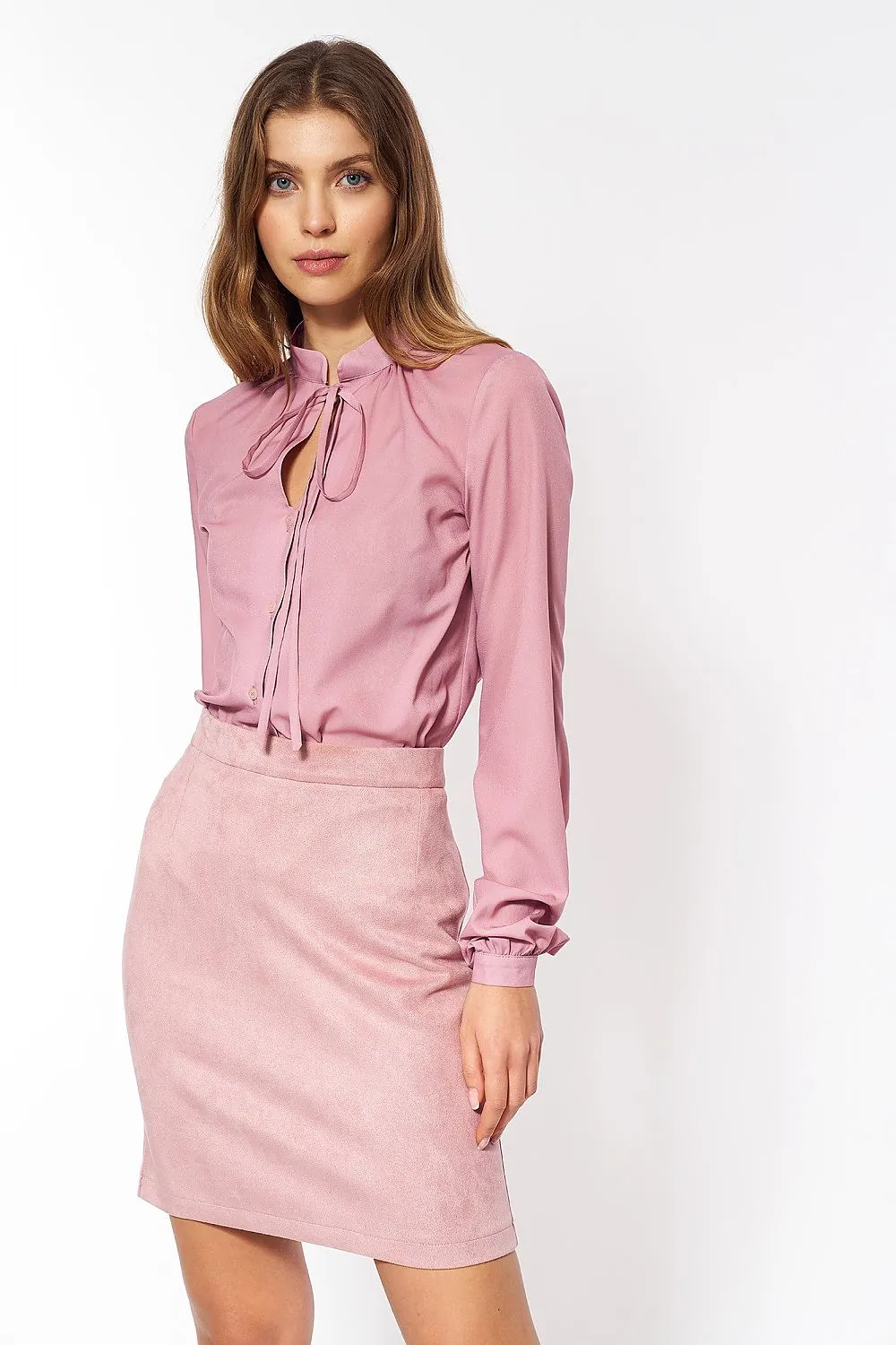 Soft Nubuck Classic Midi Skirt