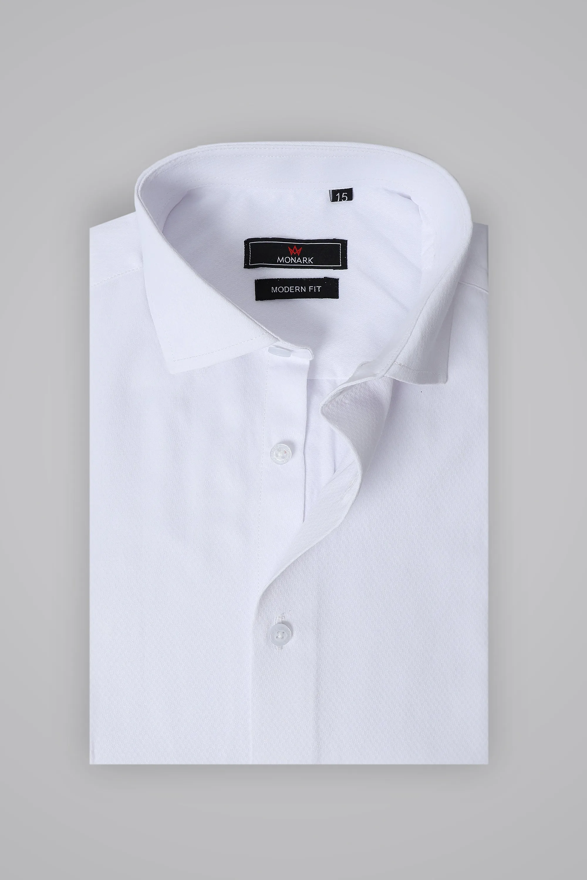 SOLID WHITE FORMAL SHIRT