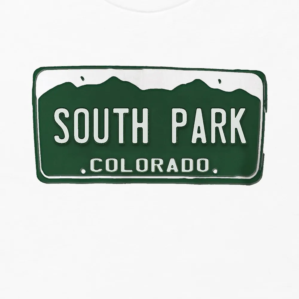 South Park License Plate Adult Short Sleeve T-Shirt