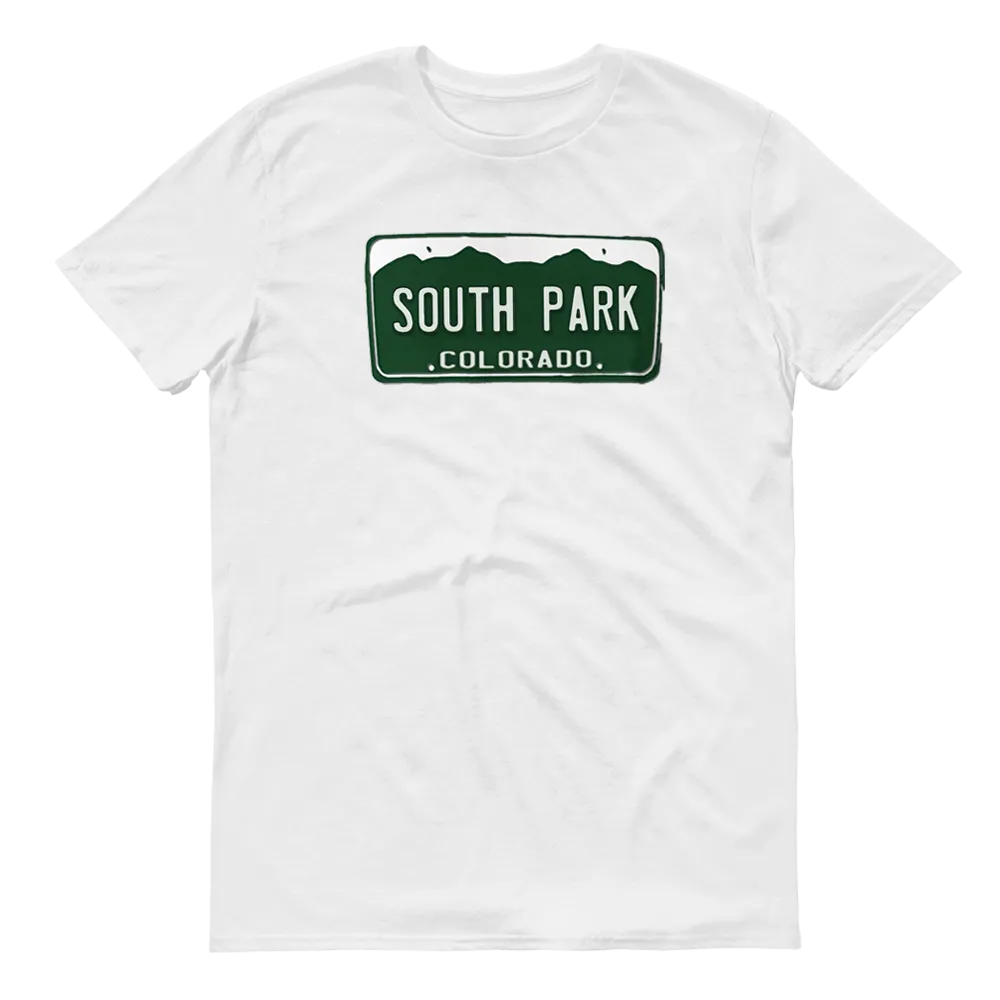 South Park License Plate Adult Short Sleeve T-Shirt