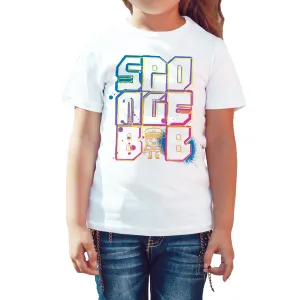 SpongeBob SquarePants Stencil Official Kid's T-Shirt (White)