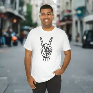 Spooky Chic Skeleton Peace Tee for Fearless Souls