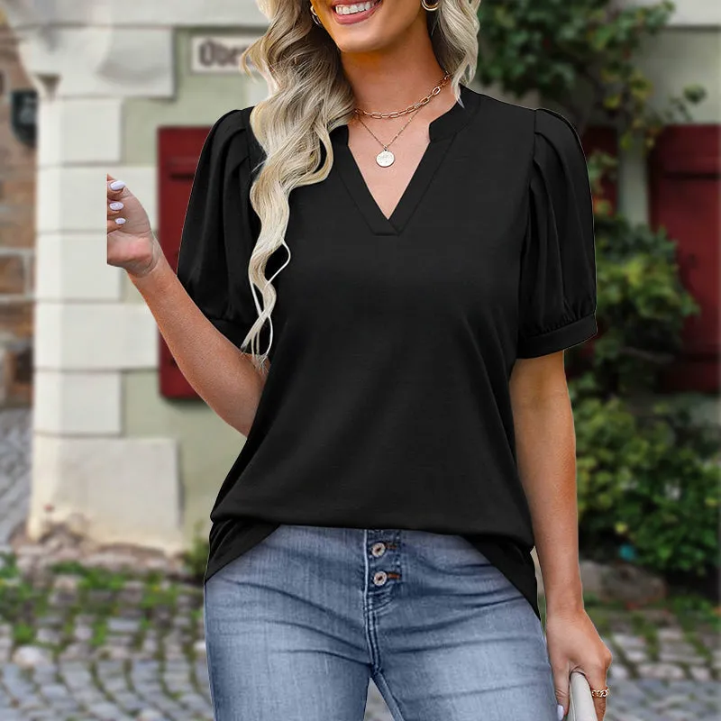 🌸Spring Specials🌸 Women's Printed V-Neck Short Sleeve Top