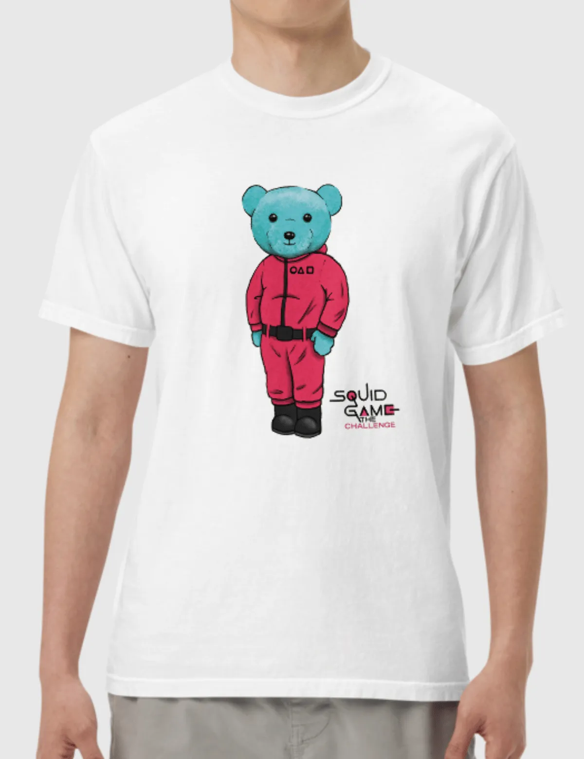 Squid Game: The Challenge Unisex Posing Teddy T-Shirt [White]