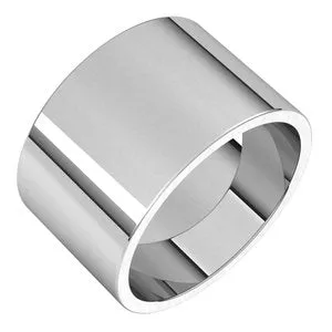 Sterling Silver 12 mm Flat Band Size 10.5